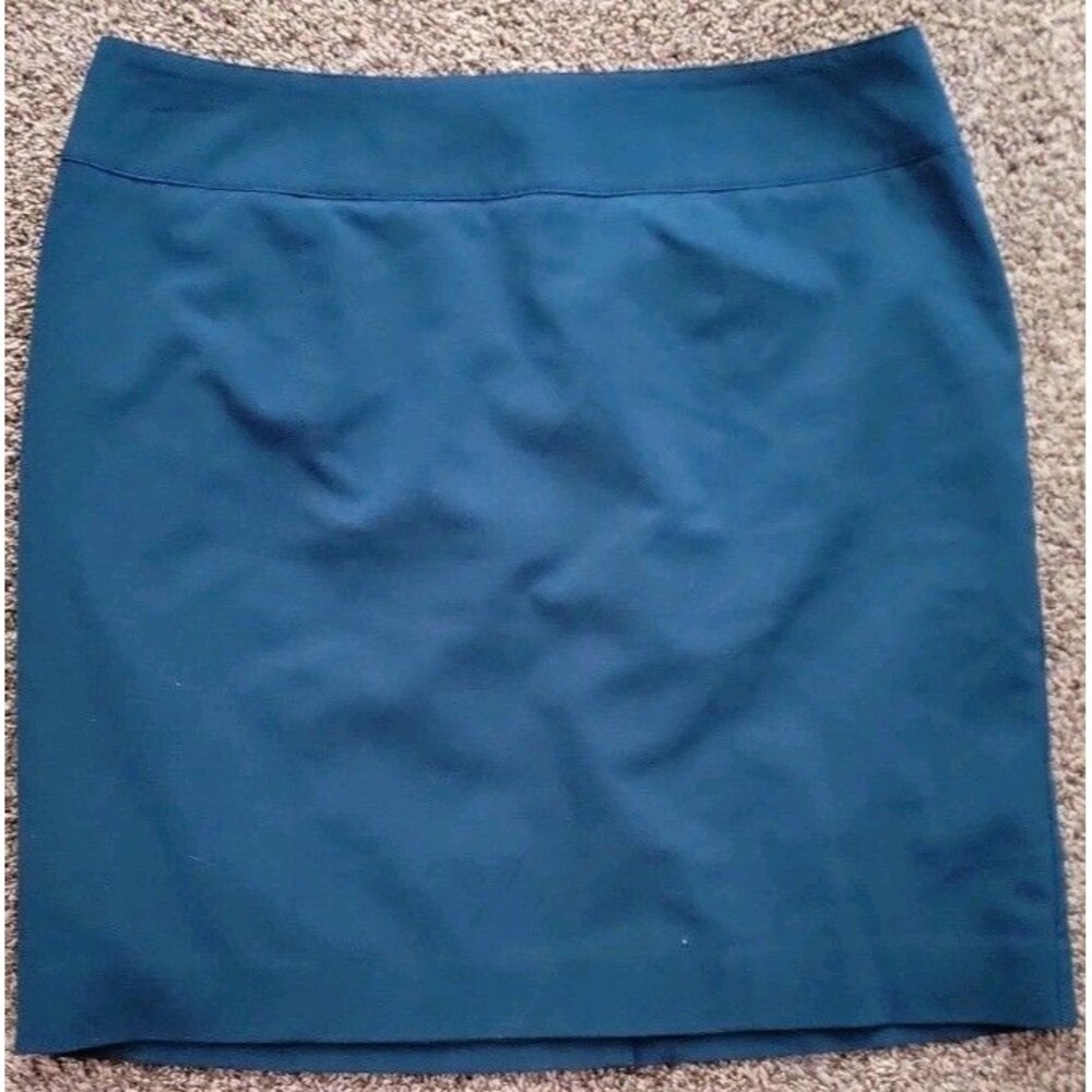 Worthington Sz 18 Women’s Teal Blue Knee Length Lined Solid Work Wear C34
